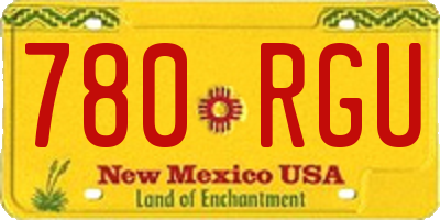 NM license plate 780RGU