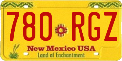 NM license plate 780RGZ