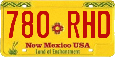 NM license plate 780RHD