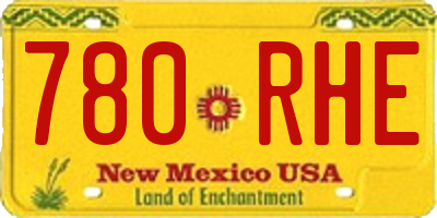NM license plate 780RHE