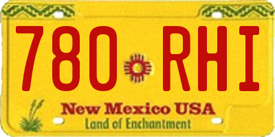 NM license plate 780RHI