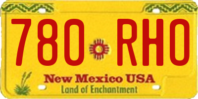 NM license plate 780RHO