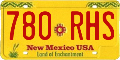 NM license plate 780RHS