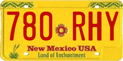 NM license plate 780RHY