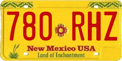 NM license plate 780RHZ