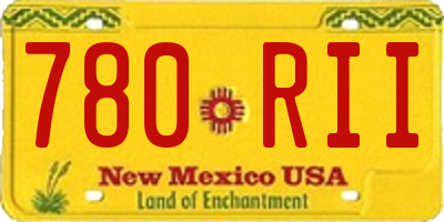 NM license plate 780RII