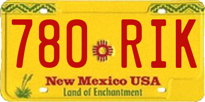 NM license plate 780RIK