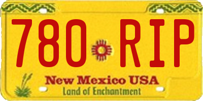NM license plate 780RIP