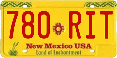 NM license plate 780RIT