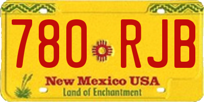 NM license plate 780RJB