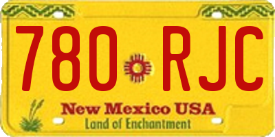 NM license plate 780RJC
