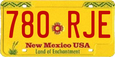 NM license plate 780RJE