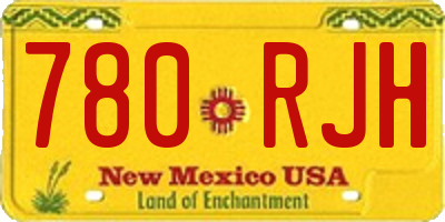 NM license plate 780RJH