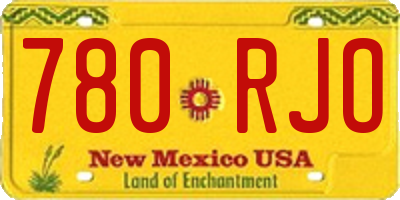 NM license plate 780RJO