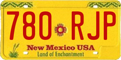NM license plate 780RJP
