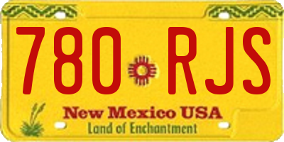 NM license plate 780RJS