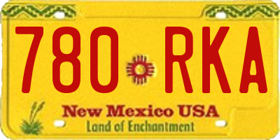 NM license plate 780RKA