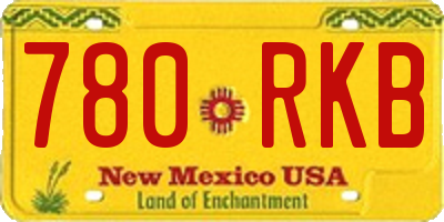 NM license plate 780RKB