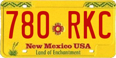 NM license plate 780RKC