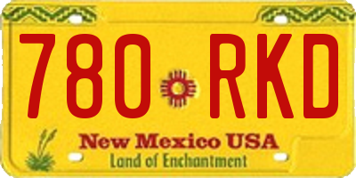 NM license plate 780RKD
