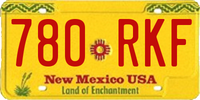 NM license plate 780RKF