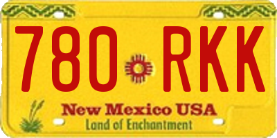NM license plate 780RKK