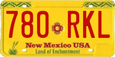 NM license plate 780RKL
