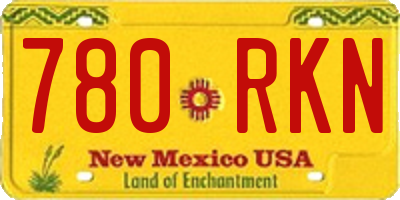NM license plate 780RKN