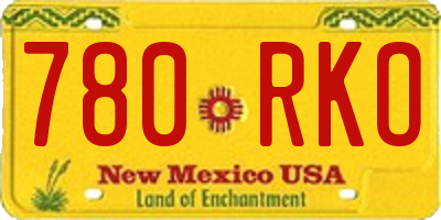 NM license plate 780RKO