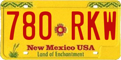 NM license plate 780RKW