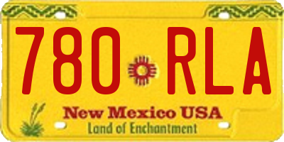NM license plate 780RLA