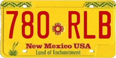 NM license plate 780RLB