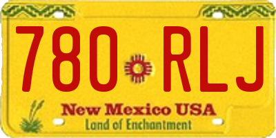 NM license plate 780RLJ