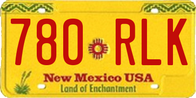 NM license plate 780RLK