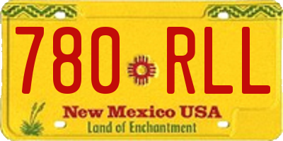 NM license plate 780RLL
