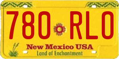 NM license plate 780RLO