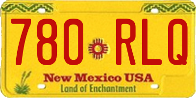 NM license plate 780RLQ