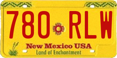 NM license plate 780RLW