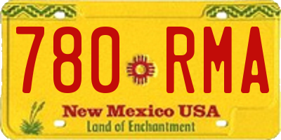 NM license plate 780RMA