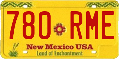 NM license plate 780RME