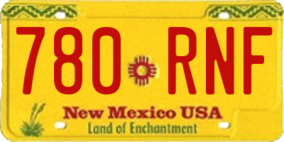 NM license plate 780RNF