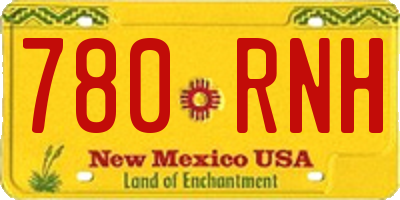 NM license plate 780RNH