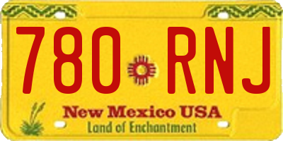 NM license plate 780RNJ
