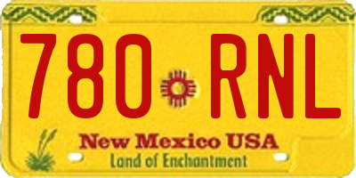NM license plate 780RNL