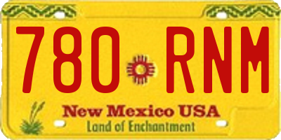 NM license plate 780RNM