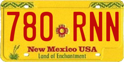 NM license plate 780RNN