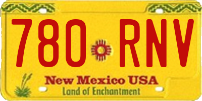 NM license plate 780RNV