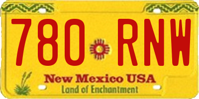 NM license plate 780RNW