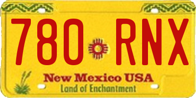 NM license plate 780RNX