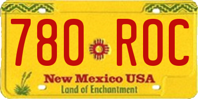 NM license plate 780ROC